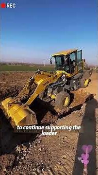 how to geet a wheel loader out of a deep it