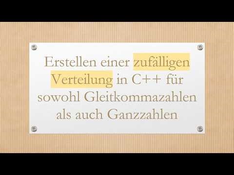 Erstellen einer zufälligen Verteilung in C+ + für sowohl Gleitkommazahlen als auch Ganzzahlen