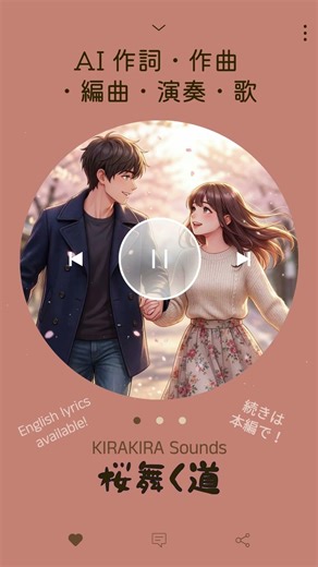 全曲聴く + English lyrics バナーで✨