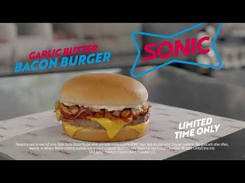 Sonic Crave Garlic Butter Bacon Burger MMMMMM