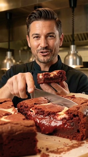 Fudgy Red Velvet Cream Cheese Brownies 🍫🔴✨