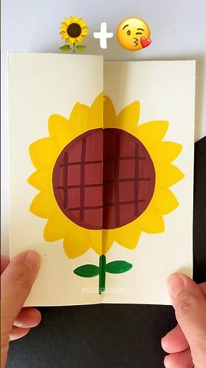 Happy Drawing! Watch Me Draw a Sunflower Kiss! 🌻😘