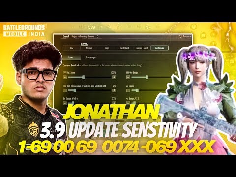 Jonathan BGMI Sensitivity Revealed 🔥Best Controls & Sensitivity Settings (100% Tested✅)