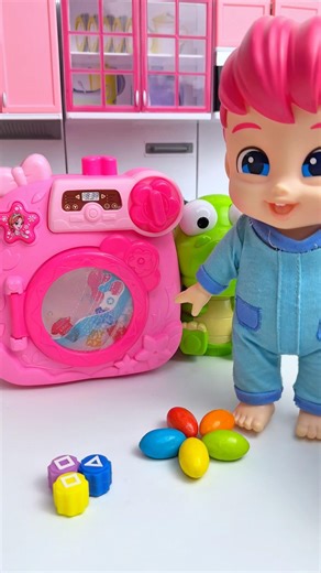 ASMR Toy Unboxing Bebefinn Washing Machine Set | Satisfying Toy Play with PyPy #shorts