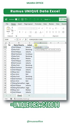 Cara Ambil Nama Unik di Excel Tanpa Ribet!
