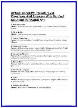 APUSH REVIEW Periods 123 Questions And Answers With Verified Solutions GRADED A 636x882
