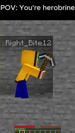 POV: You're herobrine🥀🥀 #skit #shorts #minecraft