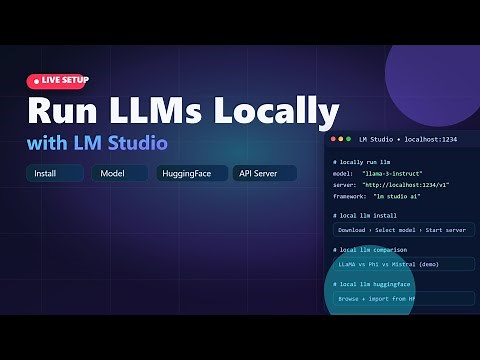 Run LLMs Locally with LM Studio: Install, Models, API Server