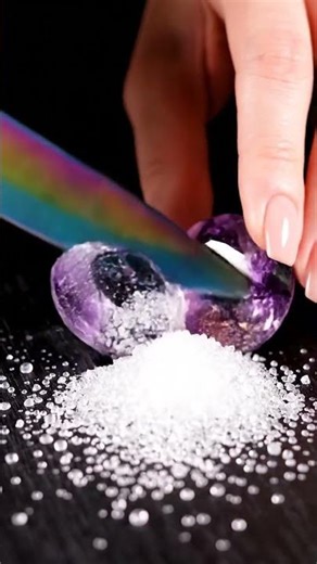 Jewel cutting ASMR (AI) - Icy surprise