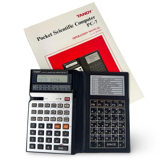 Vintage TANDY Pocket Scientific Computer Calculator PC-7 W/ Manual Book *TESTED* - Etsy