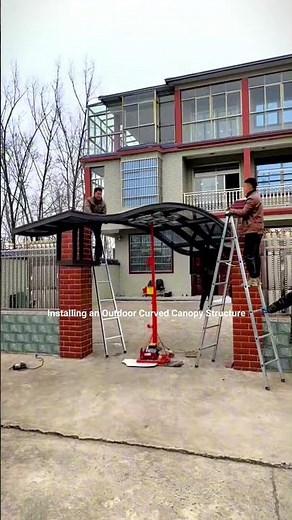 Installing an Outdoor Curved Canopy Structure