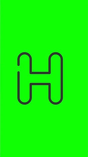 H Alphabet animation green screen video #greenanimation #animatedalphabet