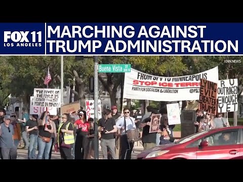 Nationwide 'Free America' protests against Trump, ICE raids | FOX 11 LA