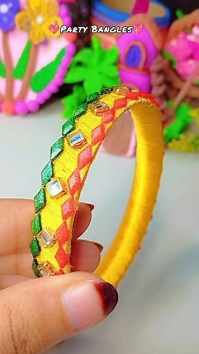 3.7K views · 62 reactions | DIY silk thread bangles 淋 . #viralreelschallenge #diy #jewelry #handmade #silk #silkthreadbangles #bangles #love #viral | Tahmina Srija | Facebook