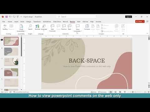 How to view PowerPoint comments on the web only