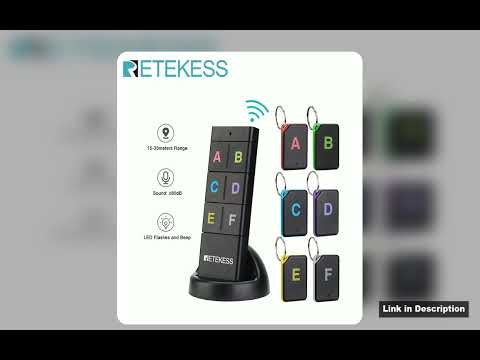 Retekess TH104 Wireless Key Finder RF Key Locator Pet Tracker Wallet Tracker Remote Control 1 RF Tra