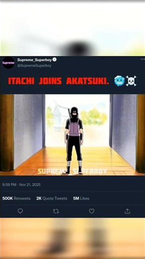 Itachi Joins The Akatsuki. 🥶☠️ #naruto #shorts