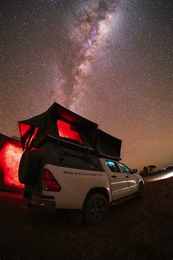 Camping under stars in Namibia #astrophotography