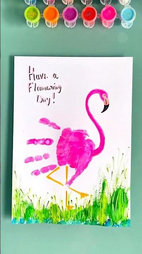 Handprint Flamingo Art for Kids 🦩 | Easy & Creative Craft Activity
