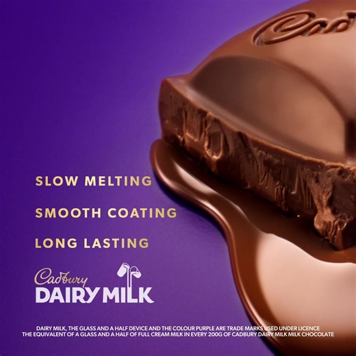 6.3K views | Slow melting, smooth coating, long lasting. It could only be Cadbury Dairy Milk. | Cadbury Dairy Milk | Facebook