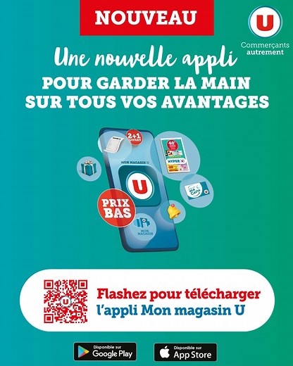 📱"Mon Magasin U" : nouvelle app indispensable pour garder la main sur tous vos avantages ! Promotions, Carte U, liste de courses ... l'appli "Mon Magasin U", vous rend service au quotidien ! 📱👍 Tous les bons plans de votre magasin U et de votre Carte U à portée de main juste ici 👉 https://magasinu.page.link/home | Coopérative U