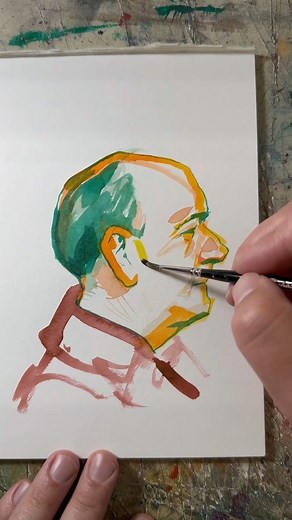 Jon Stich | Colored ink sketching after finishing my taxes. | Instagram