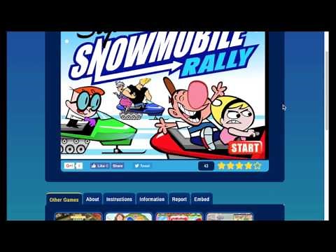 Super snowmobile rally- Retro Cartoon Network snowmobile game