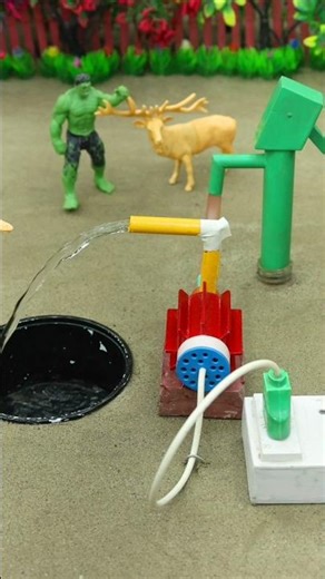 Hand Pump Mini Made a well To jiraffe Water #shorts #447