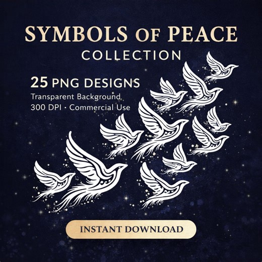 Symbols of Peace Clipart Bundle – 25 Spiritual PNG Designs (instant Download) - Etsy UK