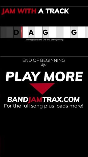 End Of Beginning by Djo | BANDJAMTRAX EASY GUITAR | Jam With A Track