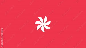 Ceiling fan icon animation, white background, Propeller Symbol,