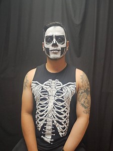 6.9K views | Ghost concert makeup involves recreating the look of the band's Nameless Ghouls or their Papa Emeritus character. #ghostmakeup #ghost #concertmakeup #sandingo | Fine Art, Bodypainting & Airbrush Make-up / bodyart by Lana Chromium | Facebook