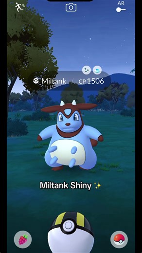 Miltank shiny catch of the day on Pokemon Go ✨ #pokemontiktok #pokemongo #pokemon #pokemoncommunity #shinypokemon