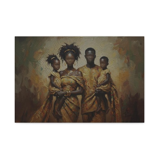 African Family Wall Art Canvas - Afrocentric Decor - Etsy