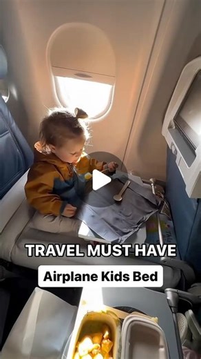 Debra Pally on Instagram: "Toddler travel must have: this airplane kids bed from Flyaway Designs makes traveling with a toddler so much easier! 🙌✈️ This inflatable kids airplane bed provides the missing surface for kids to play, eat and especially sleep on! & Our little one slept for whole 5h during our 8h flight! This was an absolute win! Travel hack | travel must have | mom hack | mom must have toddler hack | toddler must have | travel with kids | travel with toddler | travel with baby | mom 