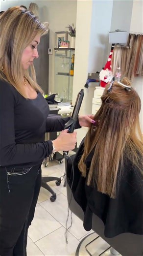 Keratin Extension Application That Blends Perfectly #hairextensions #keratin #technique