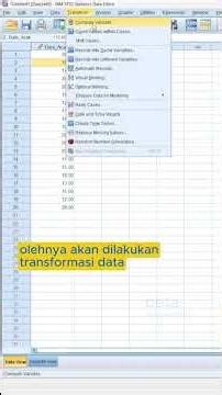 cara cepat transformasi data #spss #datanormal #transformasidata