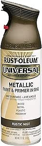 Rust-Oleum 261414 Universal All Surface Metallic Mist Spray Paint, 11 oz, Rustic Mist