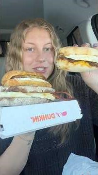 Trying EVERY breakfast sandwich at Dunkin’ 🤩😋 #dunkindonuts #dunkin #breakfast #foodie