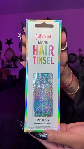 Punky Hair Colour on Instagram: "@andreadreaam is serving NYE glam with @punkyhaircolour Mane Hair Tinsel + Glitter Spray—shine that lasts past midnight. Get yours now at punky.com and @amazon ✨ #punkycolour #punkycolor #punkyhaircolour #punkymanehairtinsel #punkyglitterspray #HolidayGlow #GoldenSparkle #GirlsJustWannaHaveFun #Glitterspray #hairglitter"