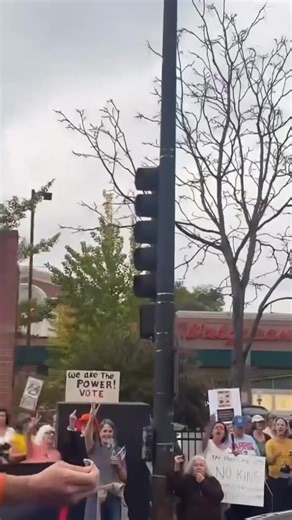 27K views · 227 reactions | A Chicago-based elementary school teacher mocked Charlie Kirk’s assassination by using a sickening gun gesture at a No Kings protest. | New York Post | Facebook