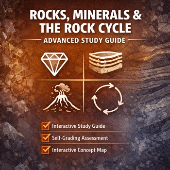 Rocks & Minerals Advanced Study Guide | Interactive Earth Science | Grades 7-9
