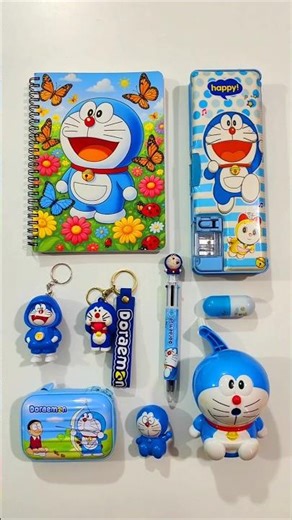 Surprise Doraemon Stationery Items, Pencil Box, Notebook, Pen, Sharpener #stationery #backtoschool