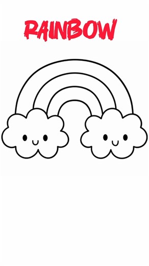 Let's Color a Rainbow 🌈🌈✨ #drawing #art #painting #coloring #rainbow