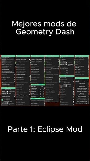 Mejores mods de Geometry Dash1 pt1 Eclipse Mod #gd #geometrydash