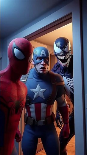 Snake Bites On Supergirl Face Then Spiderman,Venom and Captain Comes to Fix her Face #shorts #viral