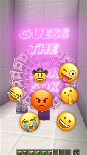 Guess The Emoji Pattern in Minecraft for 50k Ruppes..
