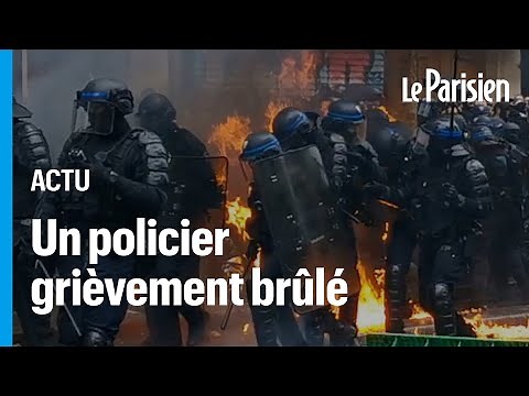 Un policier touché par un cocktail molotov lors de la manifestation du 1er Mai à Paris