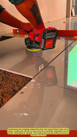 Tile Suction Vibrator: Installing Large Tiles Neat Fast Precise #tool #tools #innovation