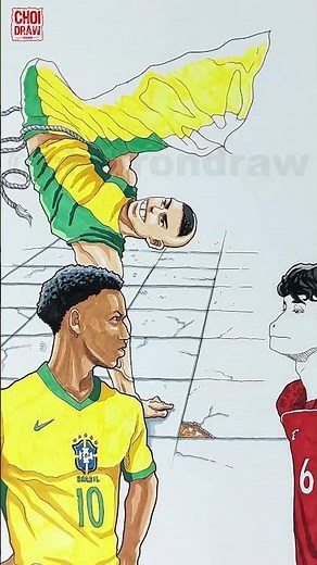 U17 World Cup, Brazil U17 vs Indonesia U17. Tomorrow at 10:45 PM WIB. #fifaworlcup #art #drawing